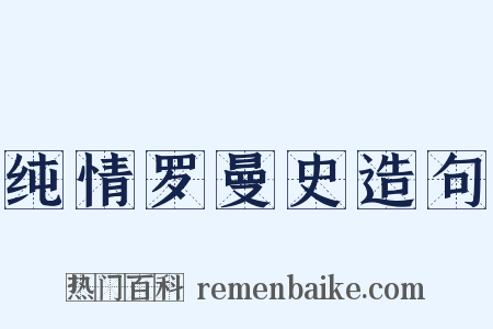 纯情罗曼史造句是什么意思的图片